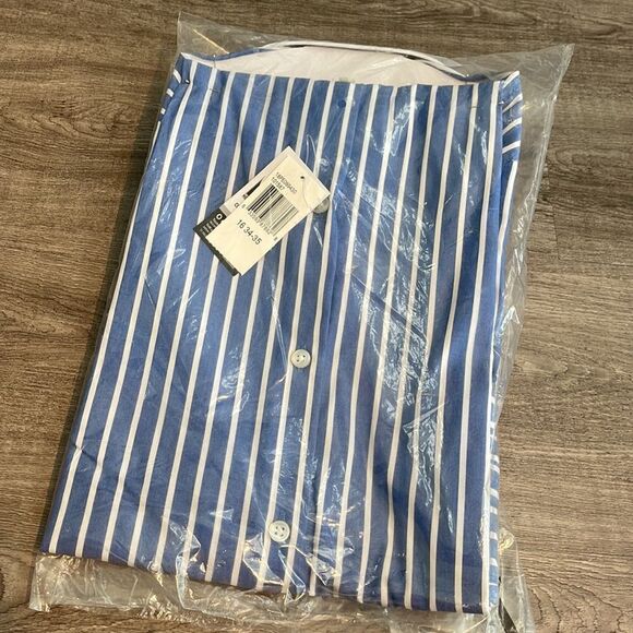 Perry Ellis Non Iron Dress Shirt-BLUE-16 34/35 - Picture 2 of 4